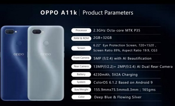 Oppo A11K