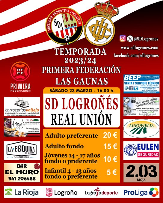 sd logroñés vs real unión