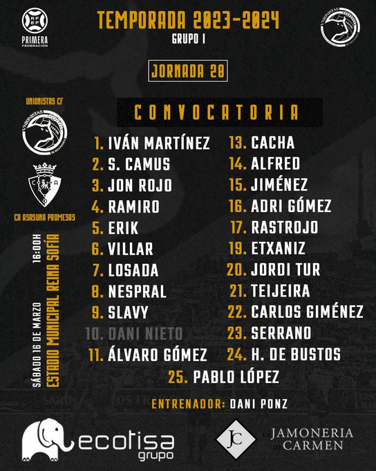 Uni vs Osasuna Promesas